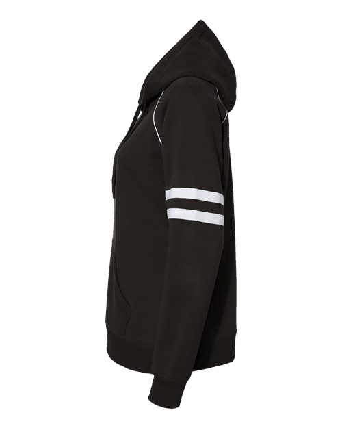 J. America Women's Varsity Fleece Piped Hooded Sweatshirt 8645