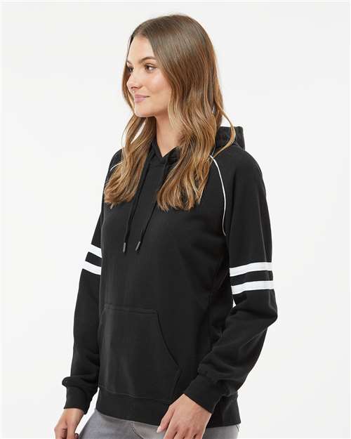 J. America Women's Varsity Fleece Piped Hooded Sweatshirt 8645