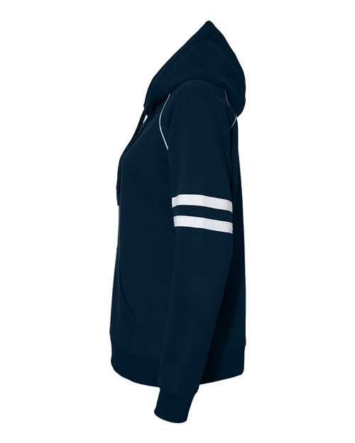 J. America Women's Varsity Fleece Piped Hooded Sweatshirt 8645