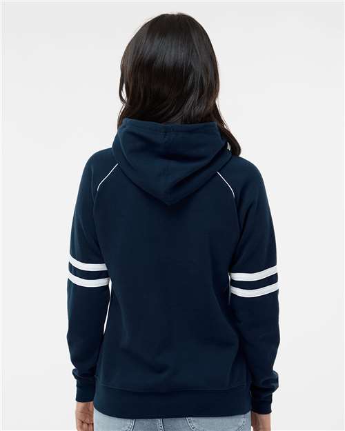 J. America Women's Varsity Fleece Piped Hooded Sweatshirt 8645