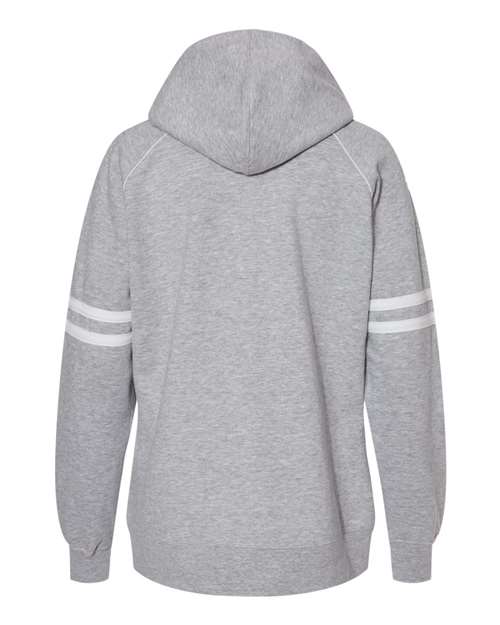 J. America Women's Varsity Fleece Piped Hooded Sweatshirt 8645