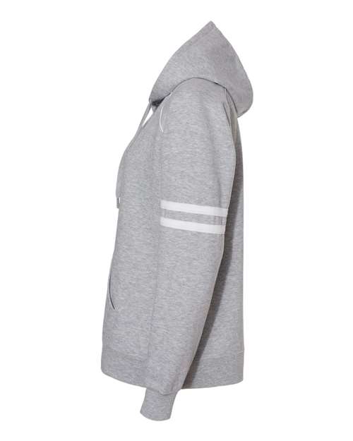 J. America Women's Varsity Fleece Piped Hooded Sweatshirt 8645