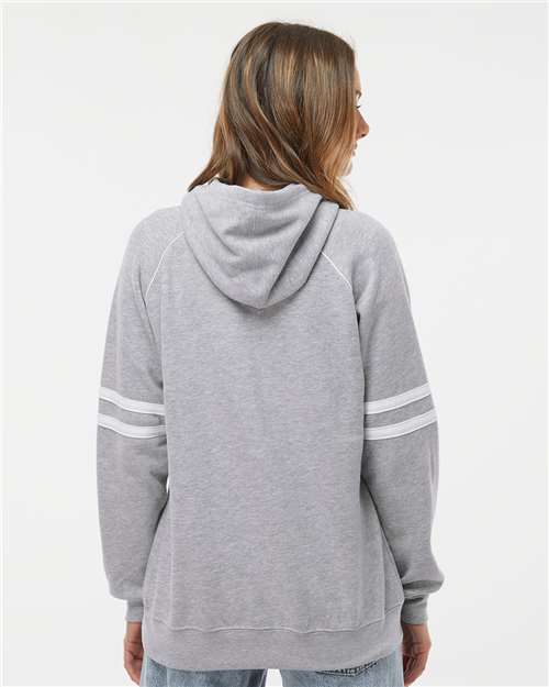 J. America Women's Varsity Fleece Piped Hooded Sweatshirt 8645