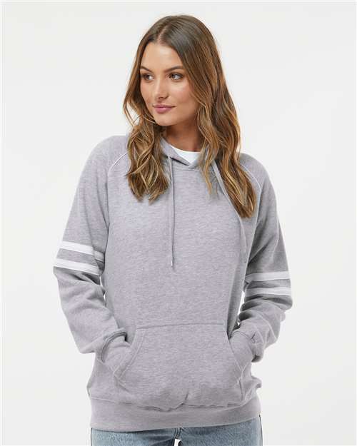 J. America Women's Varsity Fleece Piped Hooded Sweatshirt 8645