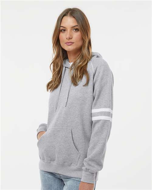J. America Women's Varsity Fleece Piped Hooded Sweatshirt 8645
