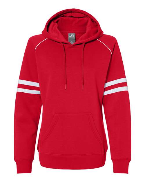 J. America Women's Varsity Fleece Piped Hooded Sweatshirt 8645
