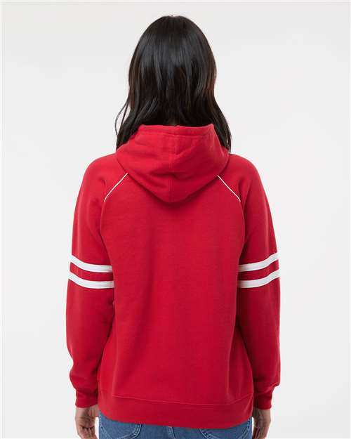 J. America Women's Varsity Fleece Piped Hooded Sweatshirt 8645