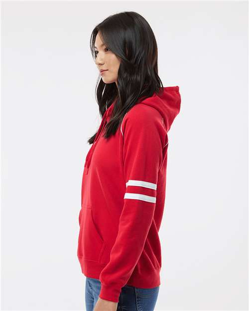 J. America Women's Varsity Fleece Piped Hooded Sweatshirt 8645