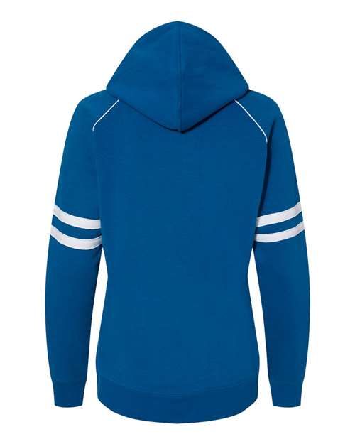 J. America Women's Varsity Fleece Piped Hooded Sweatshirt 8645