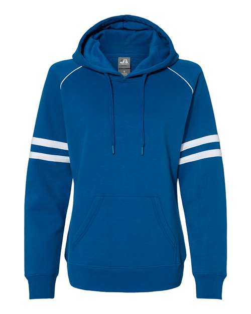 J. America Women's Varsity Fleece Piped Hooded Sweatshirt 8645