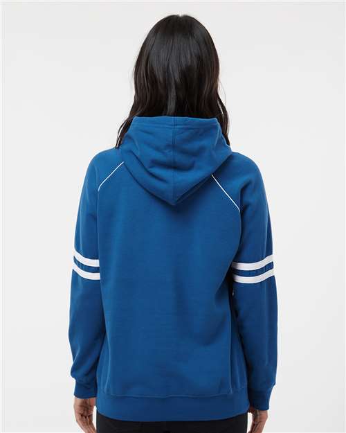 J. America Women's Varsity Fleece Piped Hooded Sweatshirt 8645
