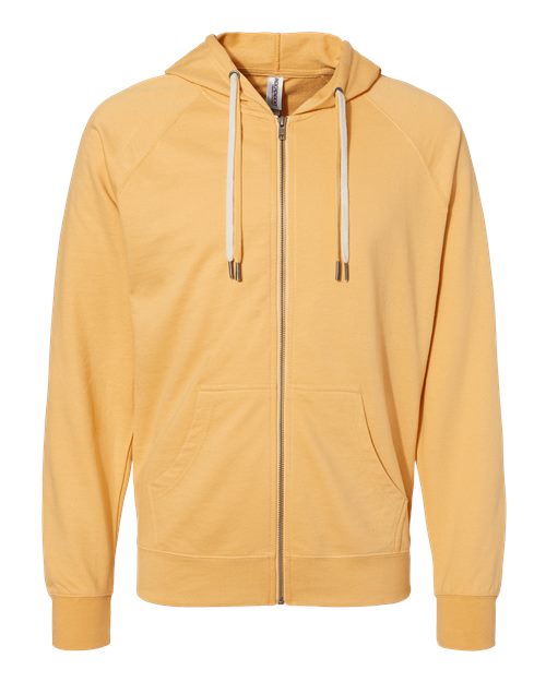 Independent Trading Co. Unisex Icon Lightweight Loopback Terry Full-Zip Hooded Sweatshirt SS1000Z