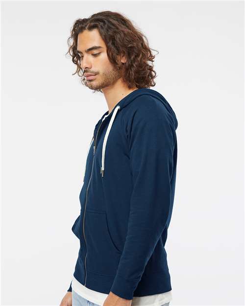 Independent Trading Co. Unisex Icon Lightweight Loopback Terry Full-Zip Hooded Sweatshirt SS1000Z
