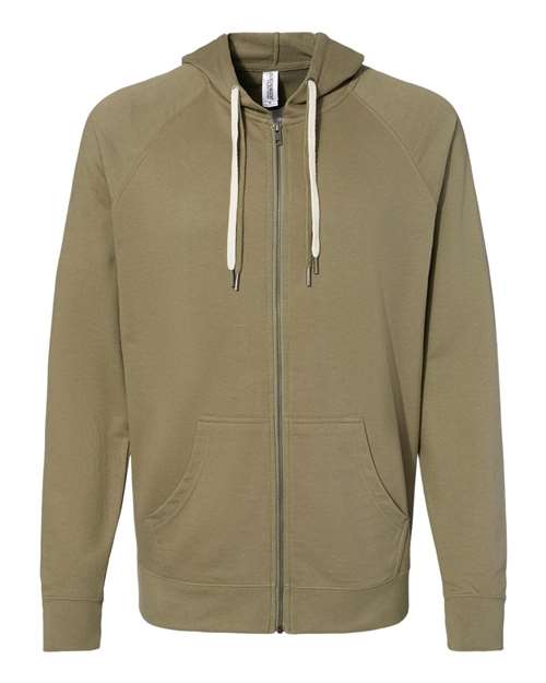 Independent Trading Co. Unisex Icon Lightweight Loopback Terry Full-Zip Hooded Sweatshirt SS1000Z