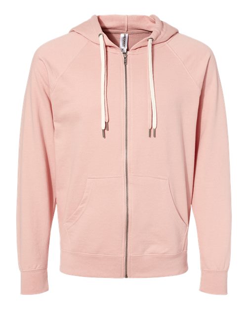 Independent Trading Co. Unisex Icon Lightweight Loopback Terry Full-Zip Hooded Sweatshirt SS1000Z
