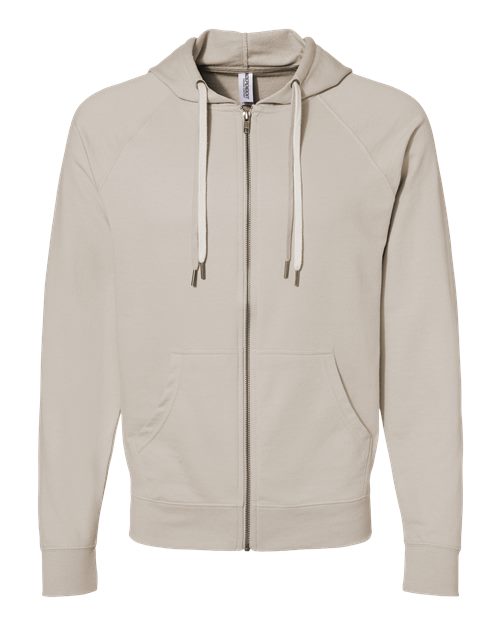 Independent Trading Co. Unisex Icon Lightweight Loopback Terry Full-Zip Hooded Sweatshirt SS1000Z