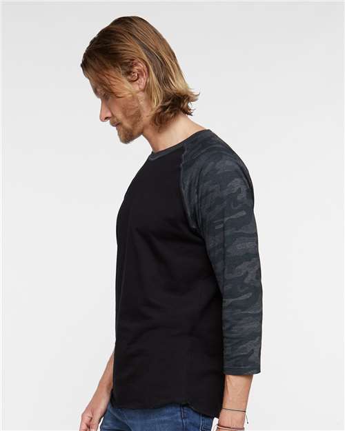 LAT Men's Baseball Fine Jersey Three-Quarter Sleeve Tee 6930