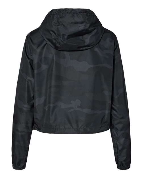 Independent Trading Co. Women's Lightweight Quarter-Zip Pullover Crop Windbreaker EXP64CRP