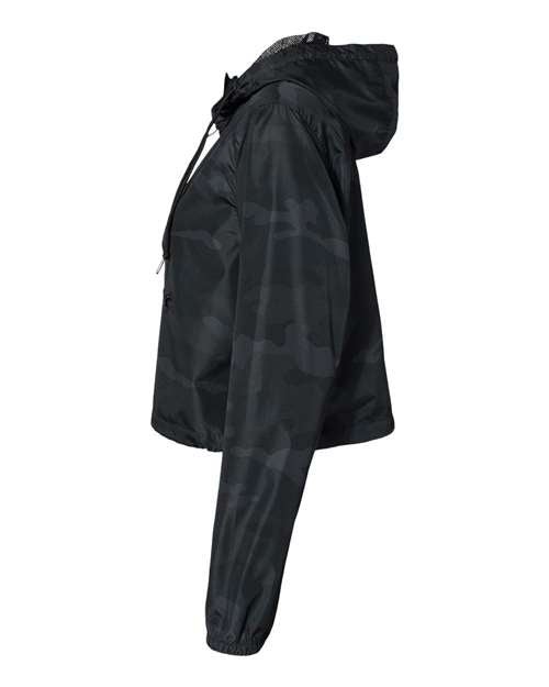 Independent Trading Co. Women's Lightweight Quarter-Zip Pullover Crop Windbreaker EXP64CRP