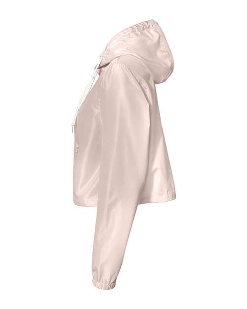 Independent Trading Co. Women's Lightweight Quarter-Zip Pullover Crop Windbreaker EXP64CRP