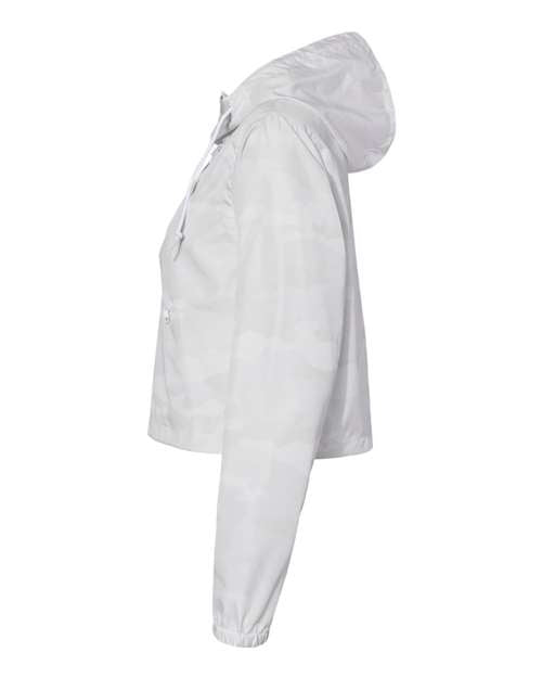 Independent Trading Co. Women's Lightweight Quarter-Zip Pullover Crop Windbreaker EXP64CRP