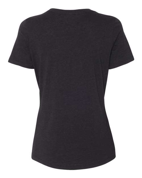 BELLA + CANVAS Women’s Relaxed Fit Heather CVC Tee 6400CVC - Black Heather