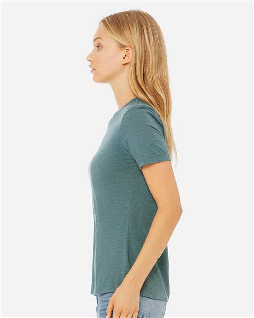 BELLA + CANVAS Women’s Relaxed Fit Heather CVC Tee 6400CVC - Heather Deep Teal