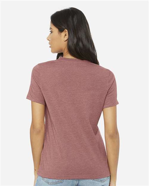 BELLA + CANVAS Women’s Relaxed Fit Heather CVC Tee 6400CVC - Heather Mauve