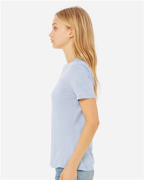 BELLA + CANVAS Women’s Relaxed Fit Heather CVC Tee 6400CVC - Heather Prism Blue
