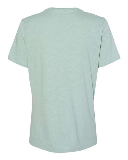 BELLA + CANVAS Women’s Relaxed Fit Heather CVC Tee 6400CVC - Heather Prism Dusty Blue