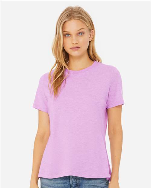 BELLA + CANVAS Women’s Relaxed Fit Heather CVC Tee 6400CVC - Heather Prism Lilac