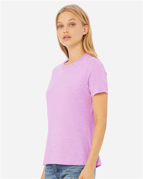 BELLA + CANVAS Women’s Relaxed Fit Heather CVC Tee 6400CVC - Heather Prism Lilac