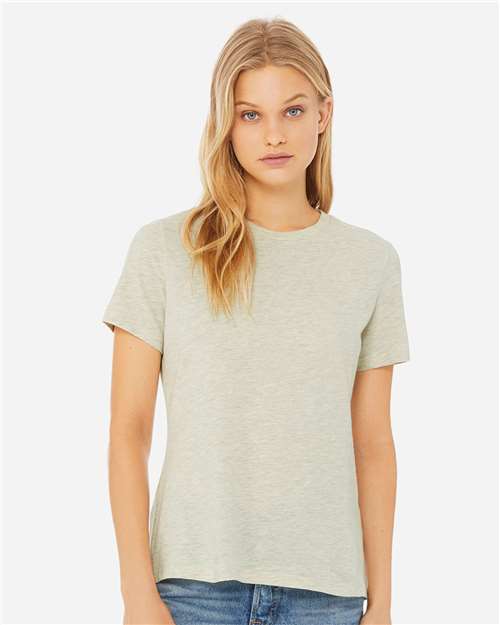 BELLA + CANVAS Women’s Relaxed Fit Heather CVC Tee 6400CVC - Heather Prism Natural