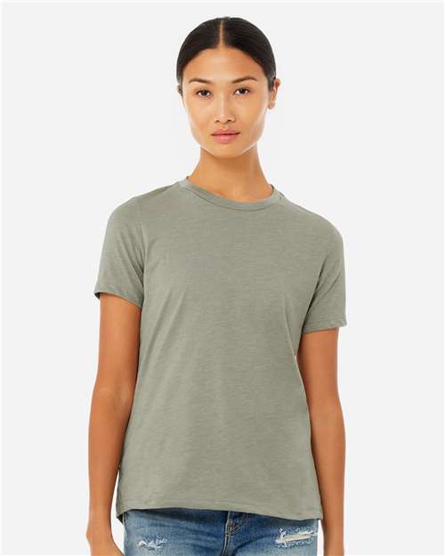 BELLA + CANVAS Women’s Relaxed Fit Heather CVC Tee 6400CVC - Heather Stone