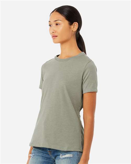 BELLA + CANVAS Women’s Relaxed Fit Heather CVC Tee 6400CVC - Heather Stone