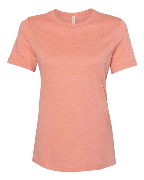 BELLA + CANVAS Women’s Relaxed Fit Heather CVC Tee 6400CVC - Heather Sunset
