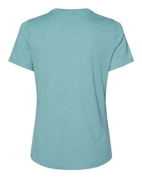 BELLA + CANVAS Women’s Relaxed Fit Heather CVC Tee 6400CVC - Heather Blue Lagoon