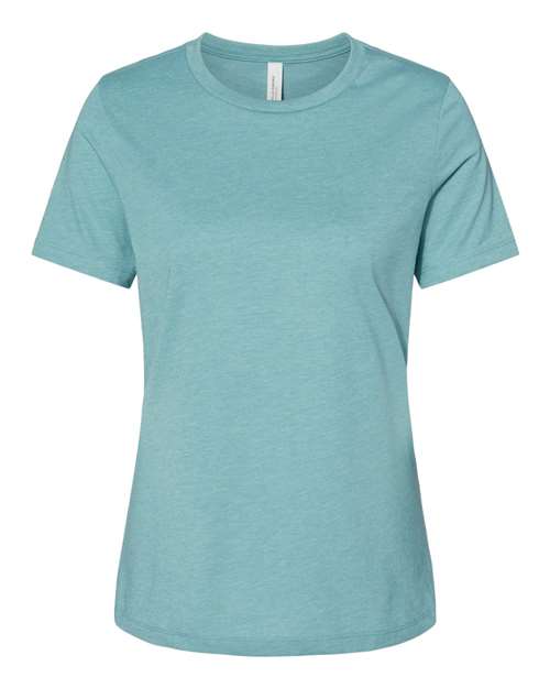 BELLA + CANVAS Women’s Relaxed Fit Heather CVC Tee 6400CVC - Heather Blue Lagoon