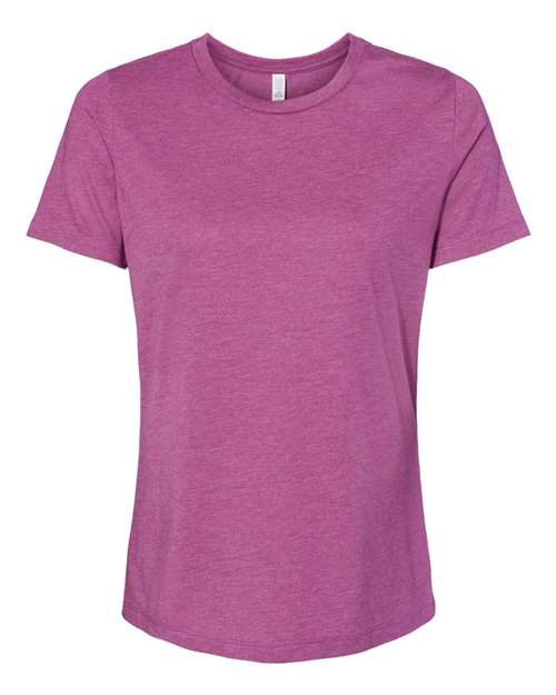 BELLA + CANVAS Women’s Relaxed Fit Heather CVC Tee 6400CVC - Heather Magenta