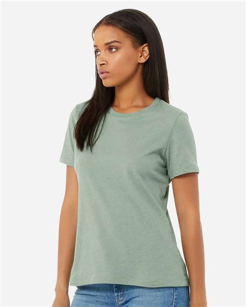 BELLA + CANVAS Women’s Relaxed Fit Heather CVC Tee 6400CVC - Heather Sage