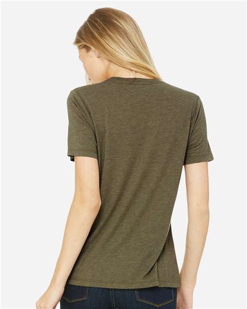 BELLA + CANVAS Women’s Relaxed Fit Triblend Tee 6413 - Olive Triblend