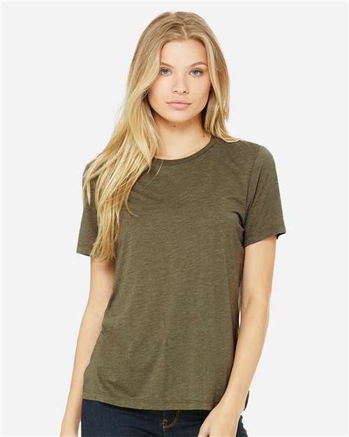 BELLA + CANVAS Women’s Relaxed Fit Triblend Tee 6413 - Olive Triblend