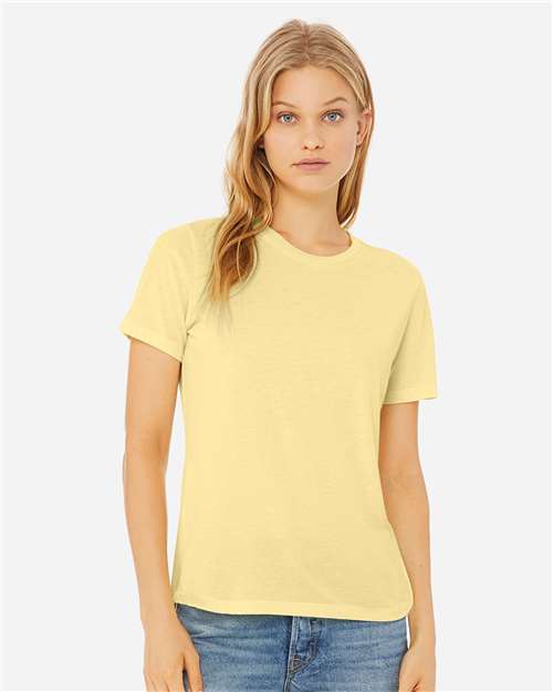 BELLA + CANVAS Women’s Relaxed Fit Triblend Tee 6413 - Pale Yellow Triblend