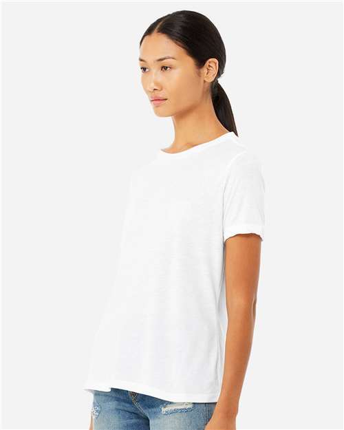 BELLA + CANVAS Women’s Relaxed Fit Triblend Tee 6413 - Solid White Triblend