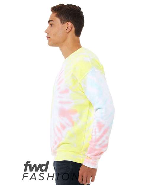 BELLA + CANVAS Unisex FWD Fashion Tie-Dyed Crewneck Sweatshirt 3945RD
