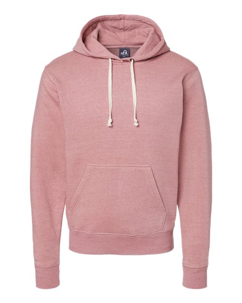 J. America Men's Triblend Fleece Hooded Sweatshirt 8871 - Dusty Rose Triblend
