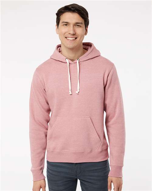 J. America Men's Triblend Fleece Hooded Sweatshirt 8871 - Dusty Rose Triblend