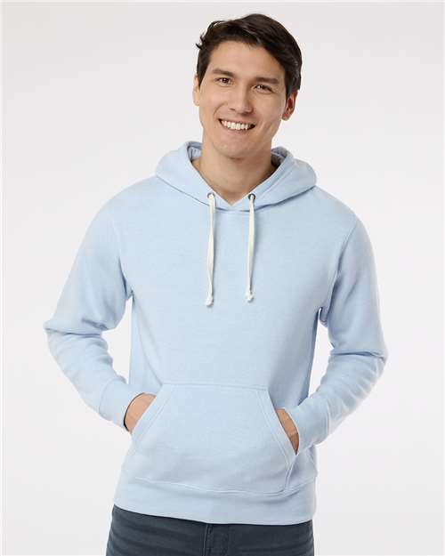 J. America Men's Triblend Fleece Hooded Sweatshirt 8871 - Ice Triblend