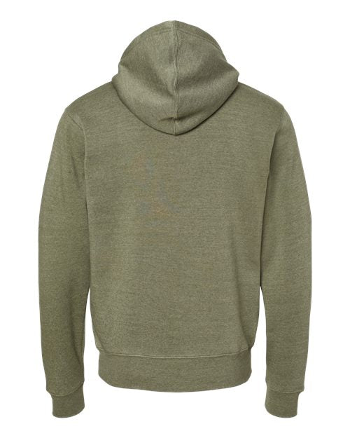 J. America Men's Triblend Fleece Hooded Sweatshirt 8871 - Olive Triblend