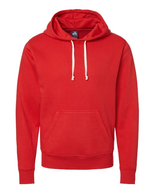J. America Men's Triblend Fleece Hooded Sweatshirt 8871 - Red Solid